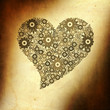 Grunge background with heart