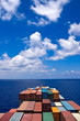 container cargo ship move to the sea