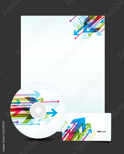 Vector: Corporate style templates with arrows. Corporate style templates with arrows.