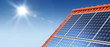 Solar roof panorama sun flare