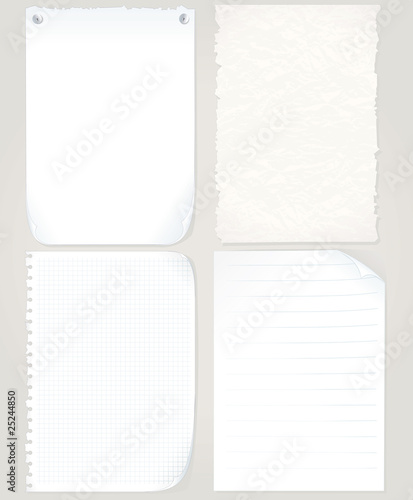 old blank paper background. Set of paper sheets-old blank