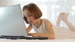 Girl with laptop