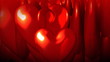 Red hearts moving in High Definition