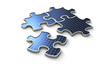 Solar construction puzzle four pieces