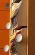 Four satellite dishes on a block house