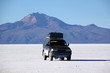 Car and salt desert