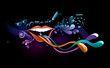 funky music illustration