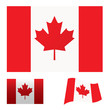 Vektor: Canada flag set Canada flag set
