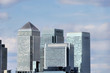 Canary wharf with blue sky