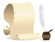 old paper, inkwell and quill old paper, inkwell and quill