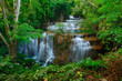 Deep forest Waterfall in Kanchanaburi, Thailand