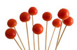 Aufgespießte Cocktailtomaten