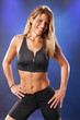 Cute blond in workout gear