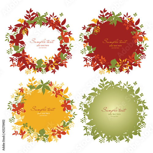 Vector: floral frames floral frames
