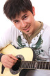 playing classical acoustic guitar
