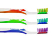 Colored toothbrushes