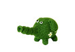 Knitted green elephant