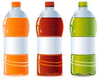 Tree bottle of beverage water, vector