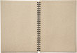 Two-page spread of a binder spiral bound note pad