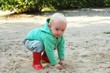 Child playing in sand