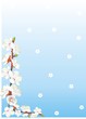 border of apricot flowers