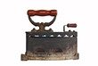 A vintage rusty carbons heated iron