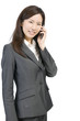 スマートフォンをかける女性社員