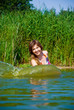 beautiful girls in water