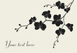 Stylized orchid branch design with copy-space Stylized orchid branch design with copy-space