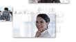 business footages against white background