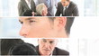 collage of three films representing men at work