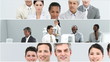 Video: collage of multi-ethnic businessteam portrait collage of multi-ethnic businessteam portrait