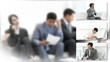 Conceptual montage of businessmen in the workplace