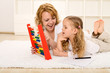 Doing math exercises with mom