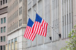 Flag of the USA (United States of America) on Wall Street