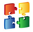 Puzzleteile in 3D