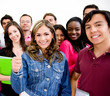 Group of university students