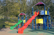 Kids playground equipment in a park Kids playground equipment in a park