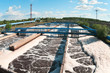 Big sedimentation drainages. Water recycling, purification