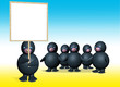 foca con manifesto