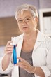 Senior teacher teaching chemistry