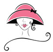 Curly Woman in a Hat