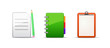 note address book icon set