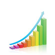 Vector Colorful Growth Graph Vector Colorful Growth Graph