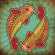 Illustration: grunge zodiac - pisces grunge zodiac - pisces