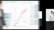 montage of business presentation films against black background