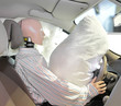 mannequin in a car