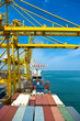 container ship on cargo operation