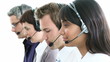 presentation of a multi-ethnic team in a call-center