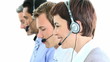 team working in a call-center